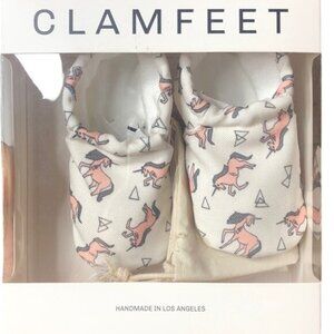 ClamFeet Baby Moccasins in Pink Unicorns